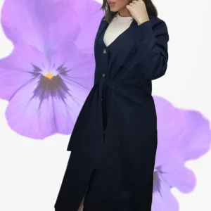 Gabardina Irregular Azul Marino