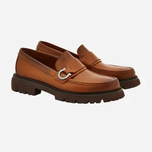 Zapato Mocasines Andover Gancini Café Natural S.F.