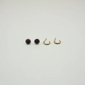 Aros Set Vitral Azul Tatienne