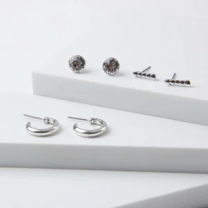 Set Aros Shiny Plateado Humana