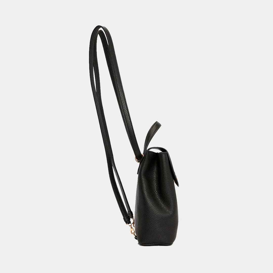 Bolso Dama Mini Gancini de Piel Granulada Negro S.F. - Imagen 4