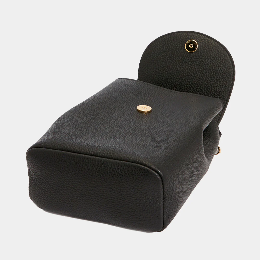 Bolso Dama Mini Gancini de Piel Granulada Negro S.F. - Imagen 5