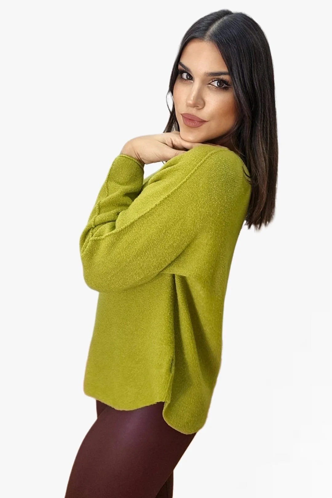 Jersey Cuello Pico Verde - Imagen 3