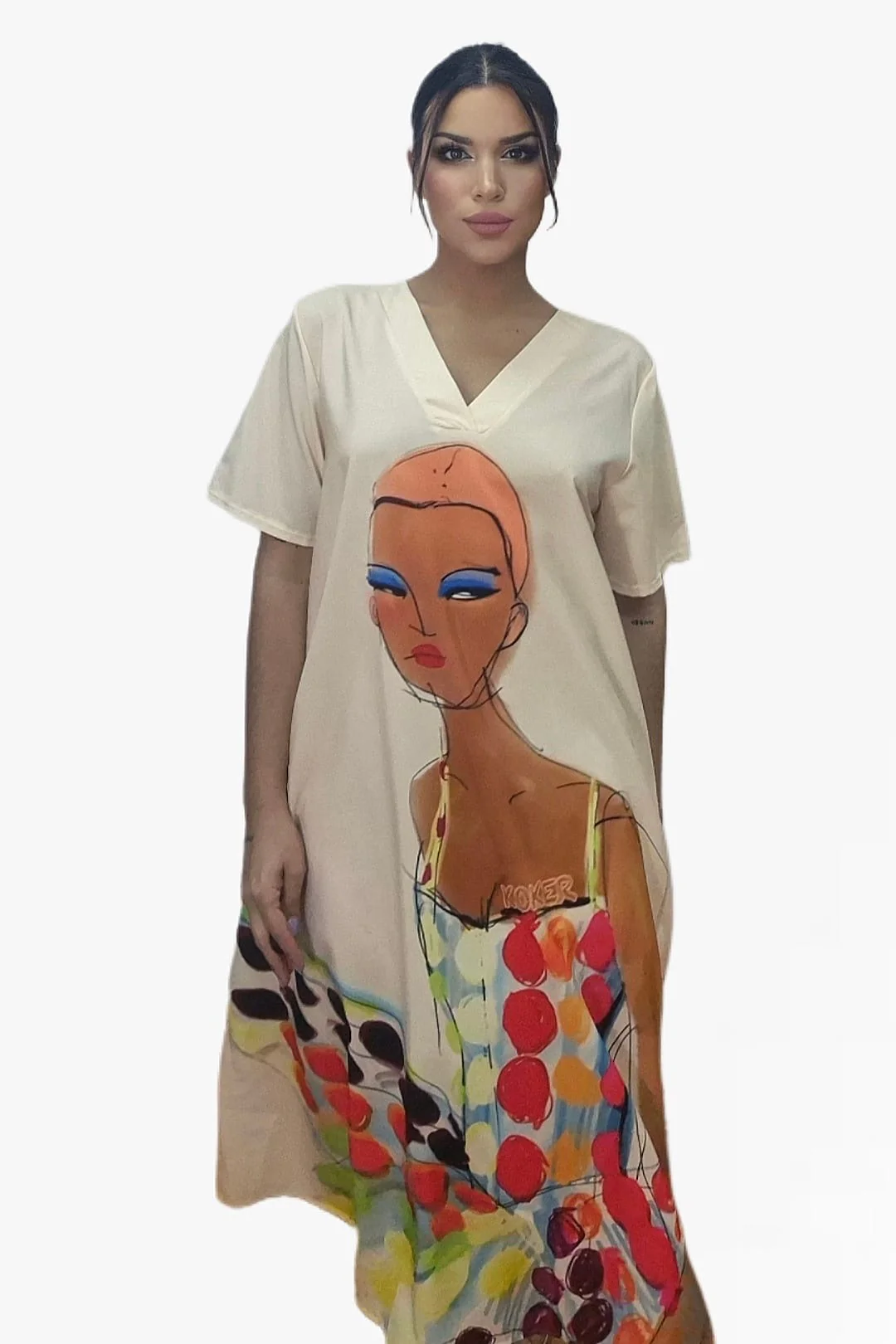 Vestido Topos Multicolor - Imagen 4