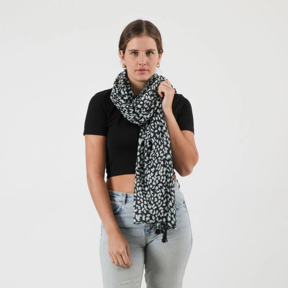 Pañuelo Estampado Doncaster Negro Humana - Imagen 3