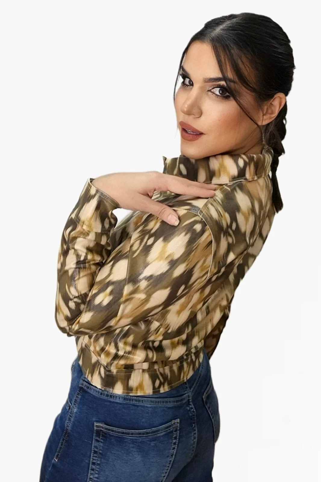 Chaqueta Print Oliva - Imagen 4