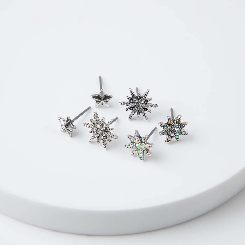 Set Aros Bleu Plateado i-D