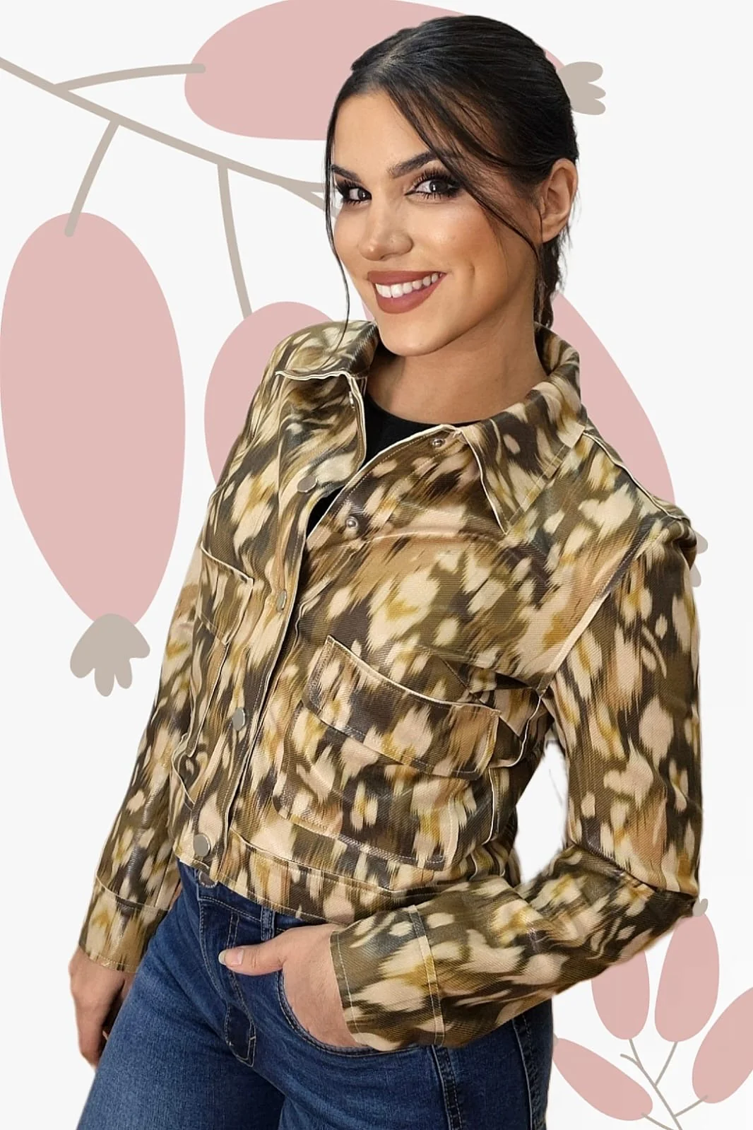 Chaqueta Print Oliva