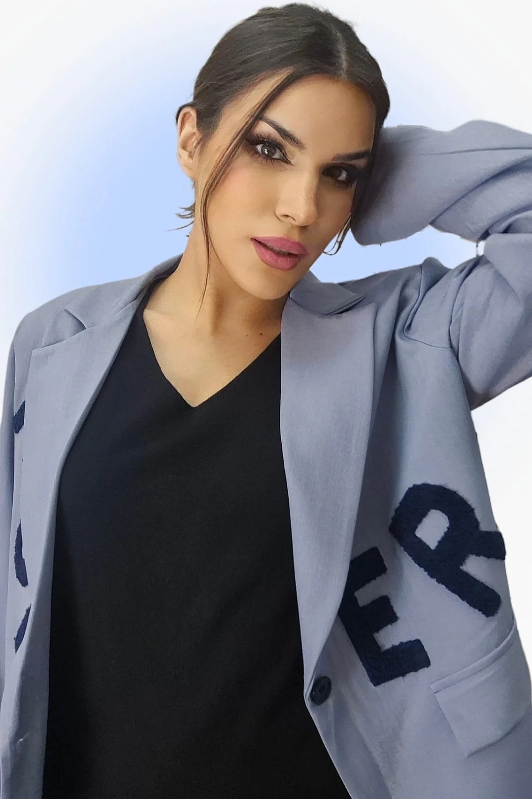 Blazer Letras Rizo Gris - Imagen 5