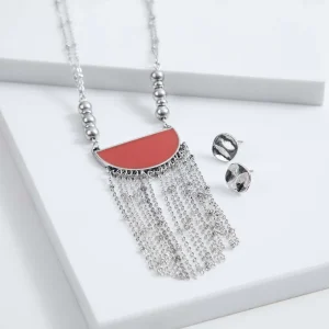 Collar + Aro Ibiza Rojo Humana