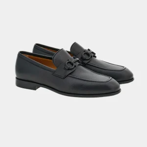 Zapato Mocasines Negro Gancini