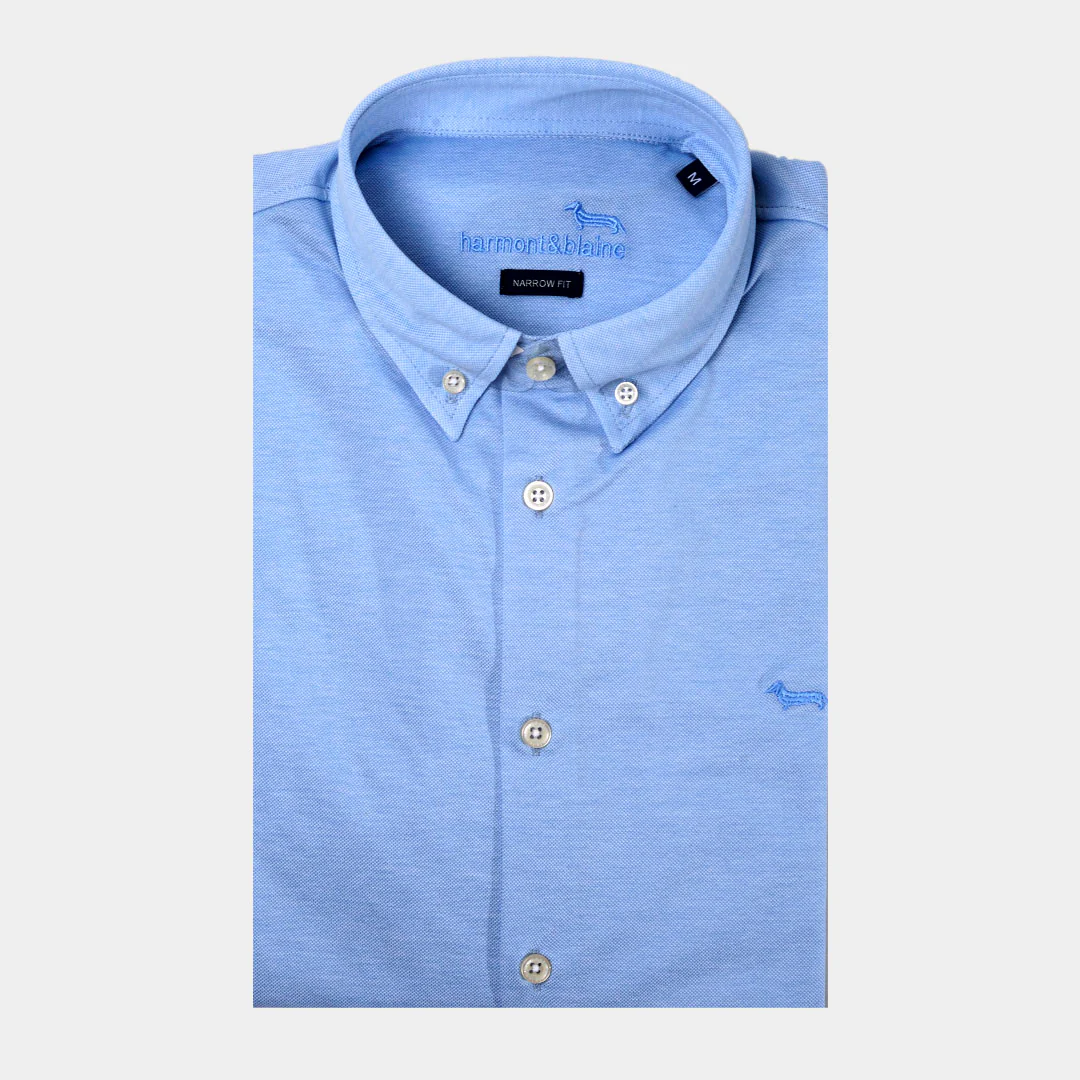 Camisa Hombre Celeste H&B - Imagen 5