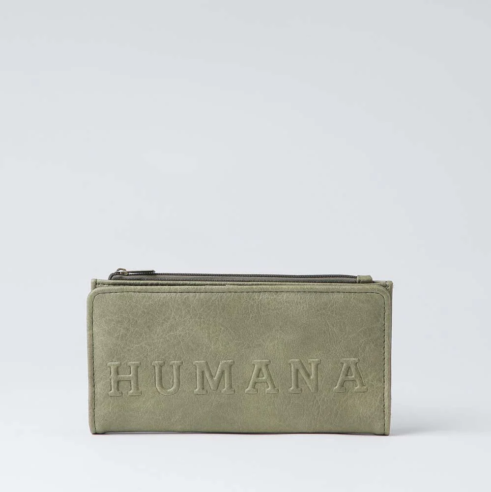 Billetera Grande Sparkle Verde Humana