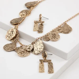 Set Collar Y Aros Jules Dorado Humana