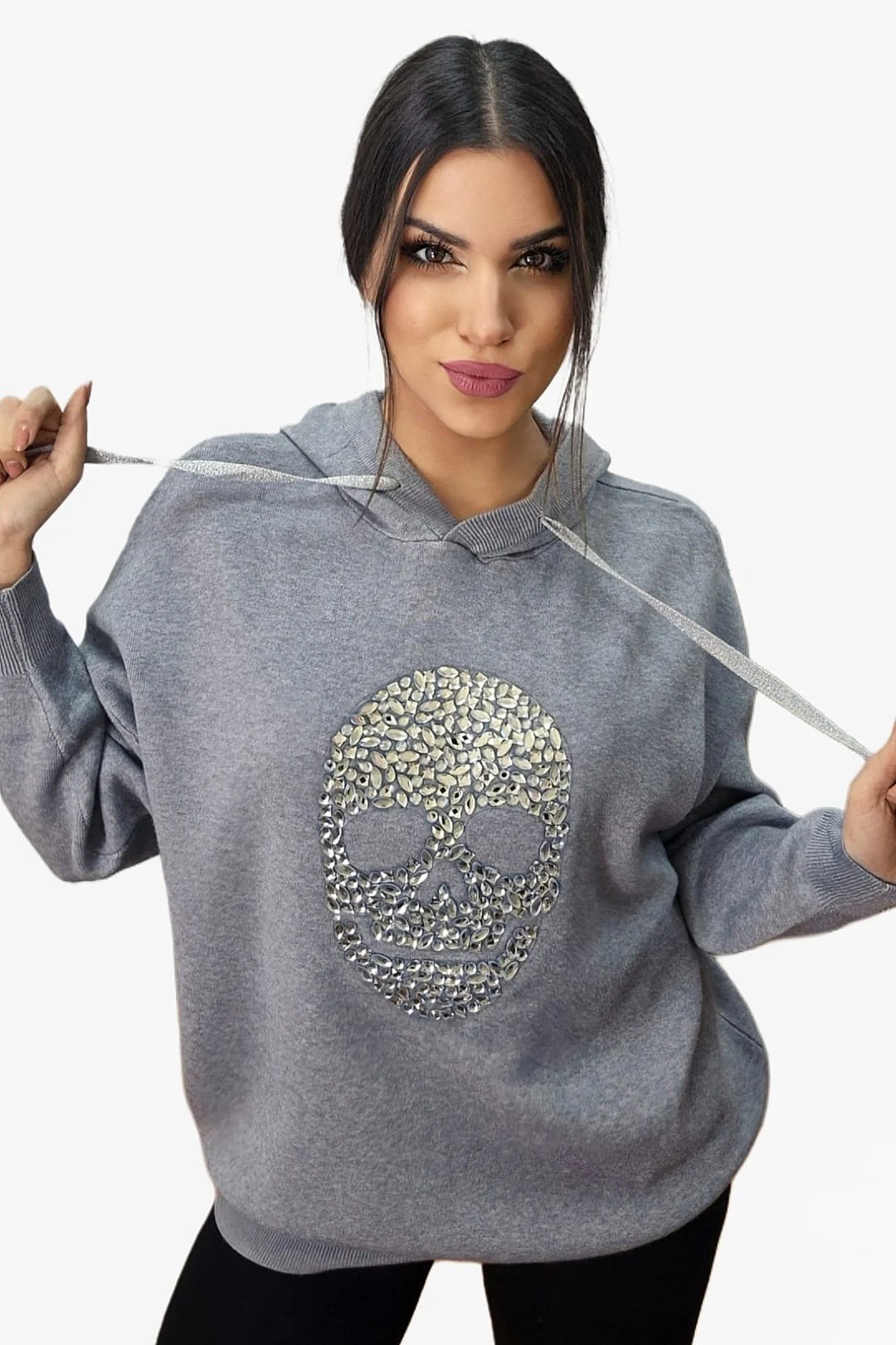 Sudadera Skull Gris - Imagen 5
