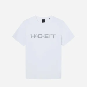 Camiseta Blanca con Logo Metálico H.L.