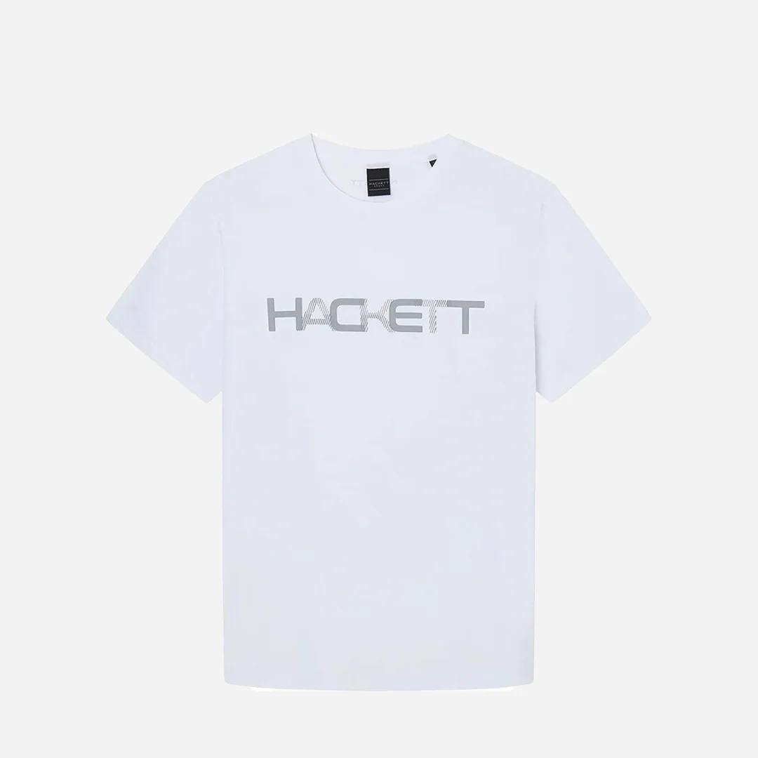 Camiseta Blanca con Logo Metálico H.L.