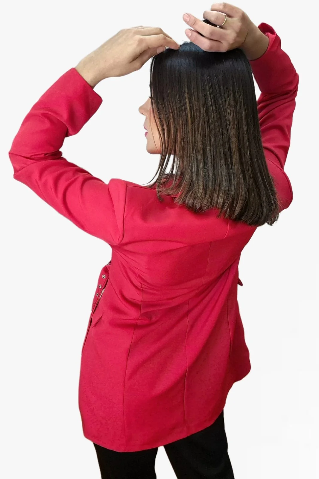 Blazer Cruzada Hebillas Roja - Imagen 5