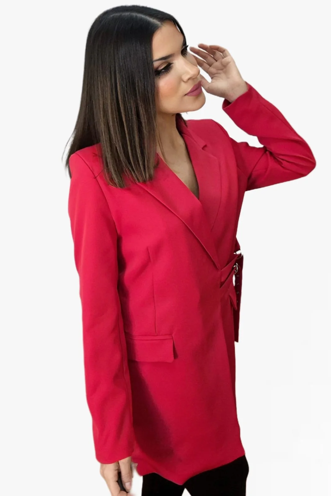 Blazer Cruzada Hebillas Roja - Imagen 3