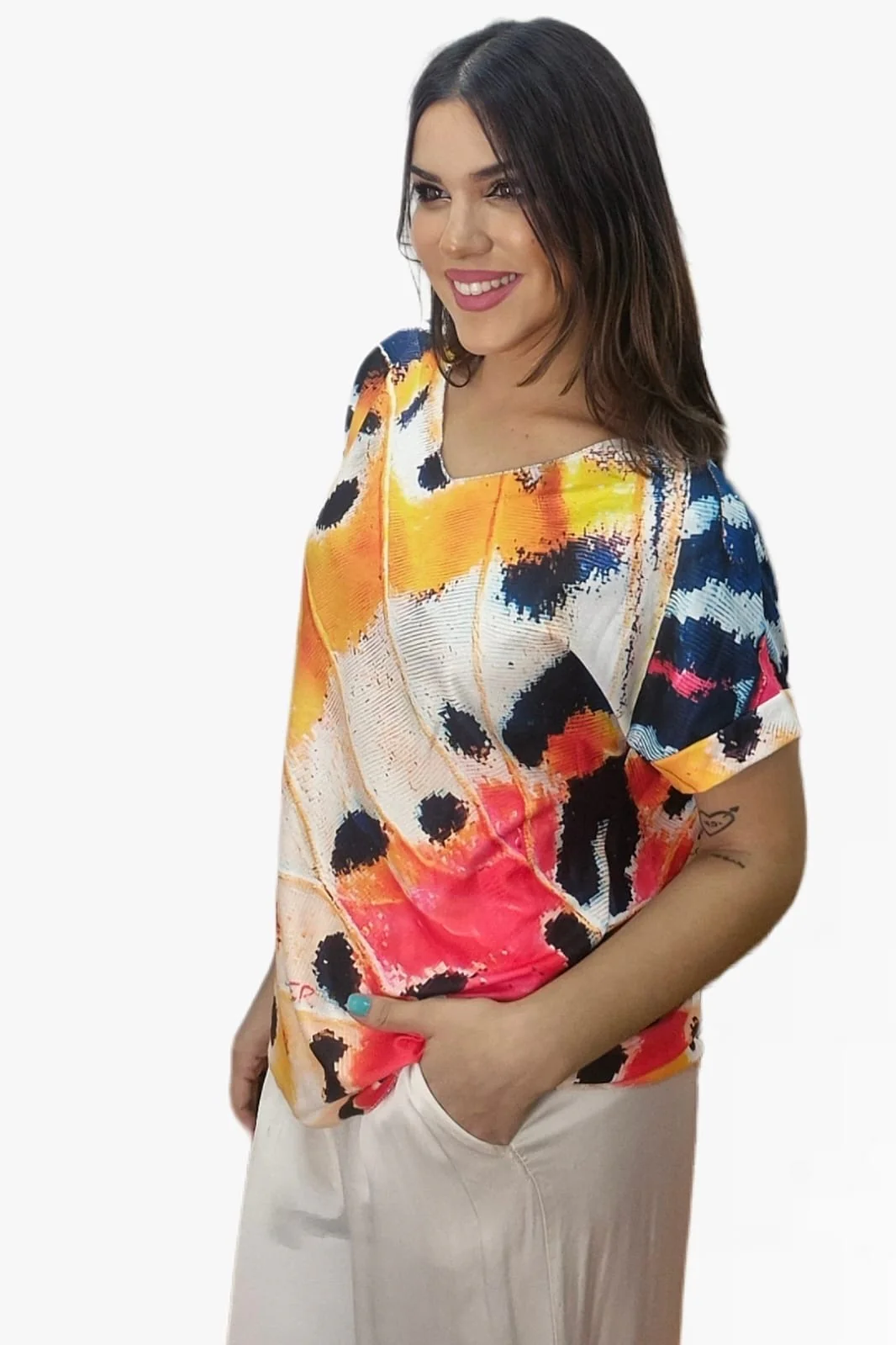 Jersey Manga Corta Ala Mariposa - Imagen 3