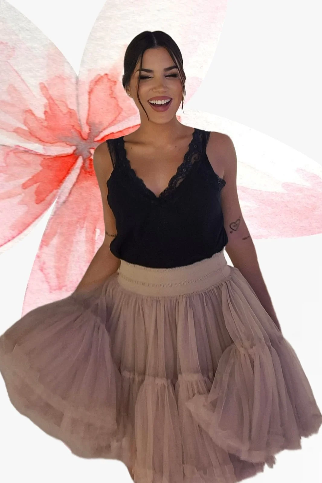 Minifalda tul rosa - Imagen 7