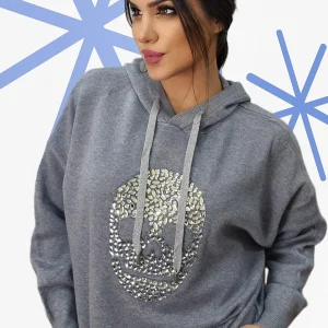 Sudadera Skull Gris