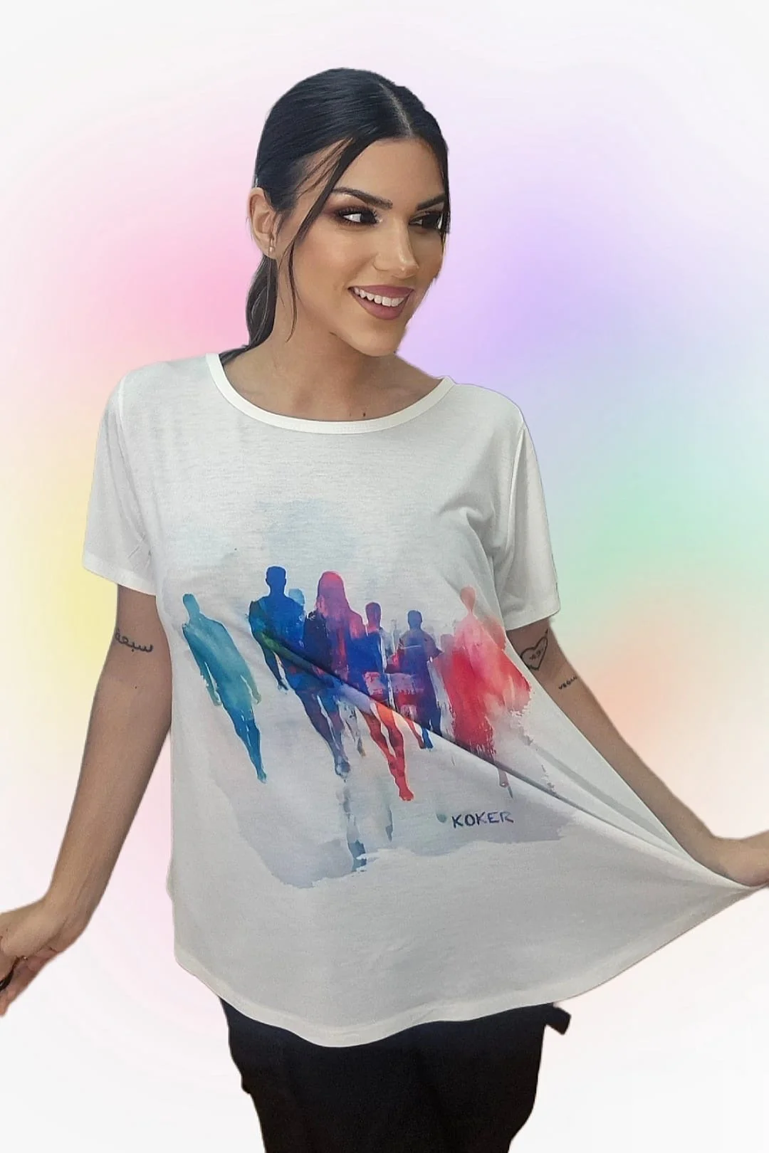 Camiseta Siluetas Acuarela