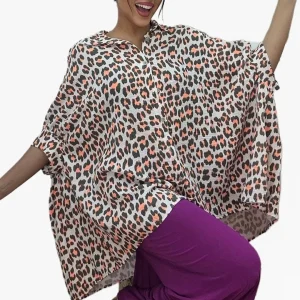 Bluson Oversize Animal Print Naranja