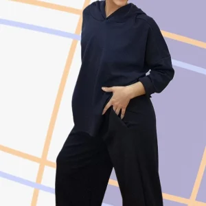 Pantalon Algodón Recto Azul Marino