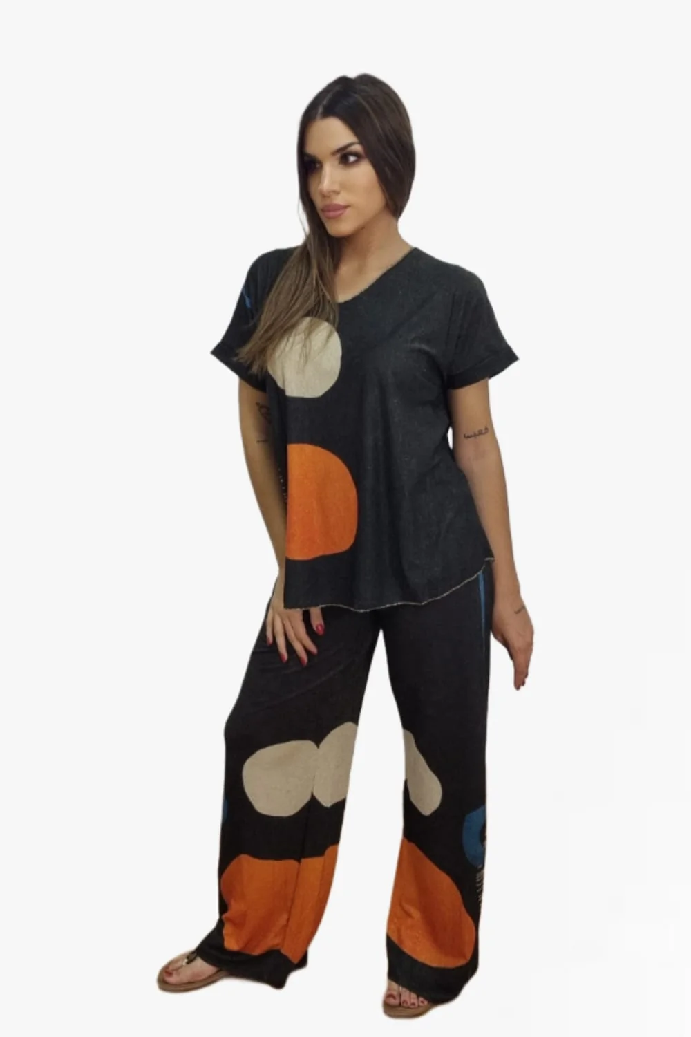 Pantalon Lurex Circulos Geometricos - Imagen 3