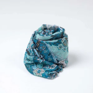 Pañuelo Estampado Paisley Celeste Humana