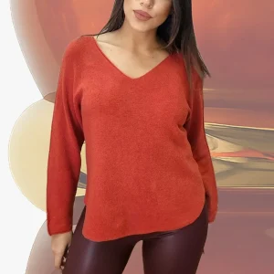 Jersey Cuello Pico Naranja