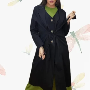 Gabardina Irregular Negra