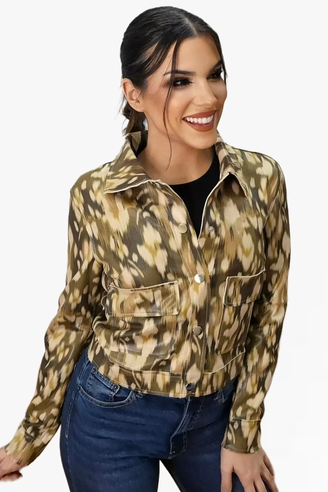 Chaqueta Print Oliva - Imagen 7