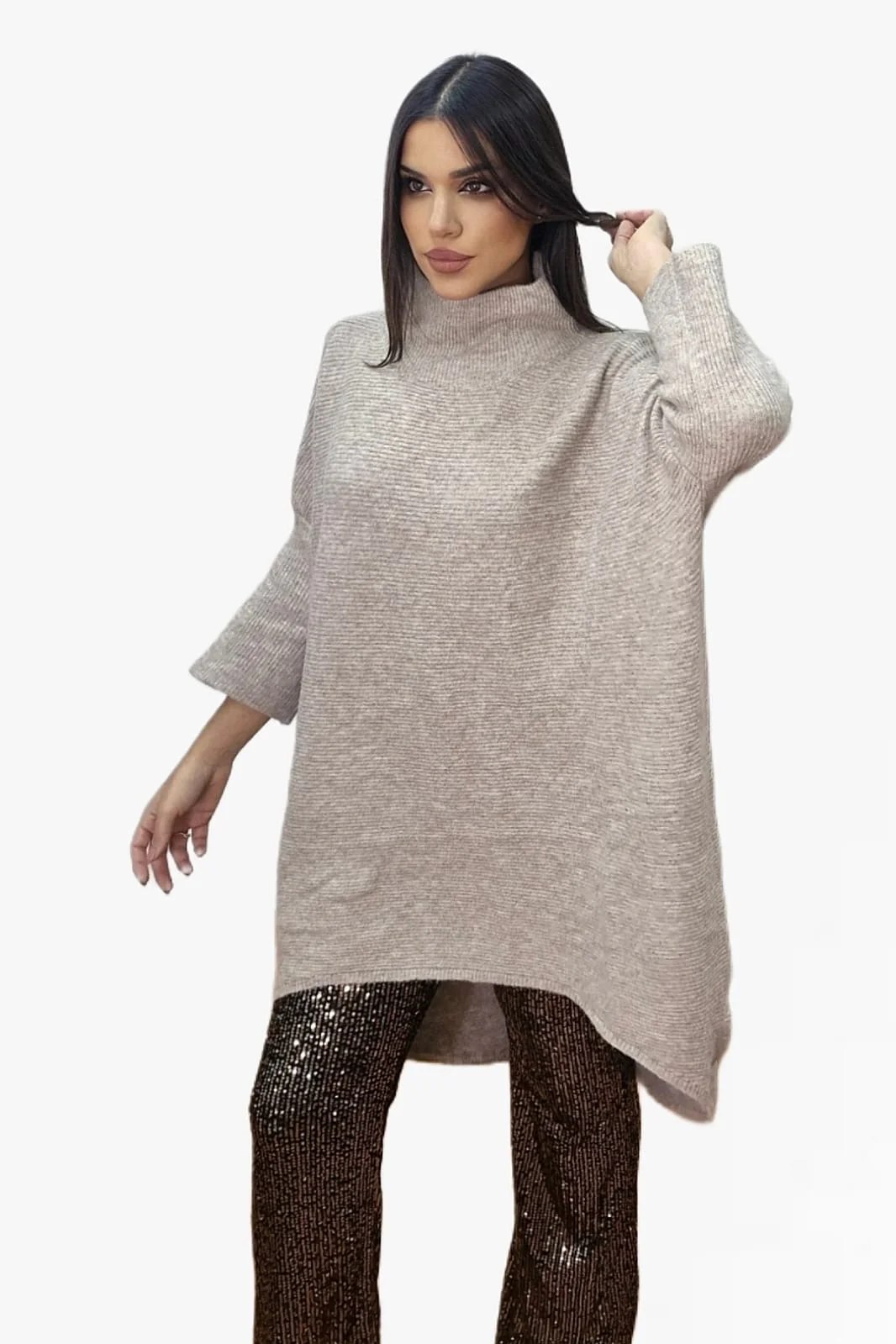 Jersey Largo Desigual Beige - Imagen 4