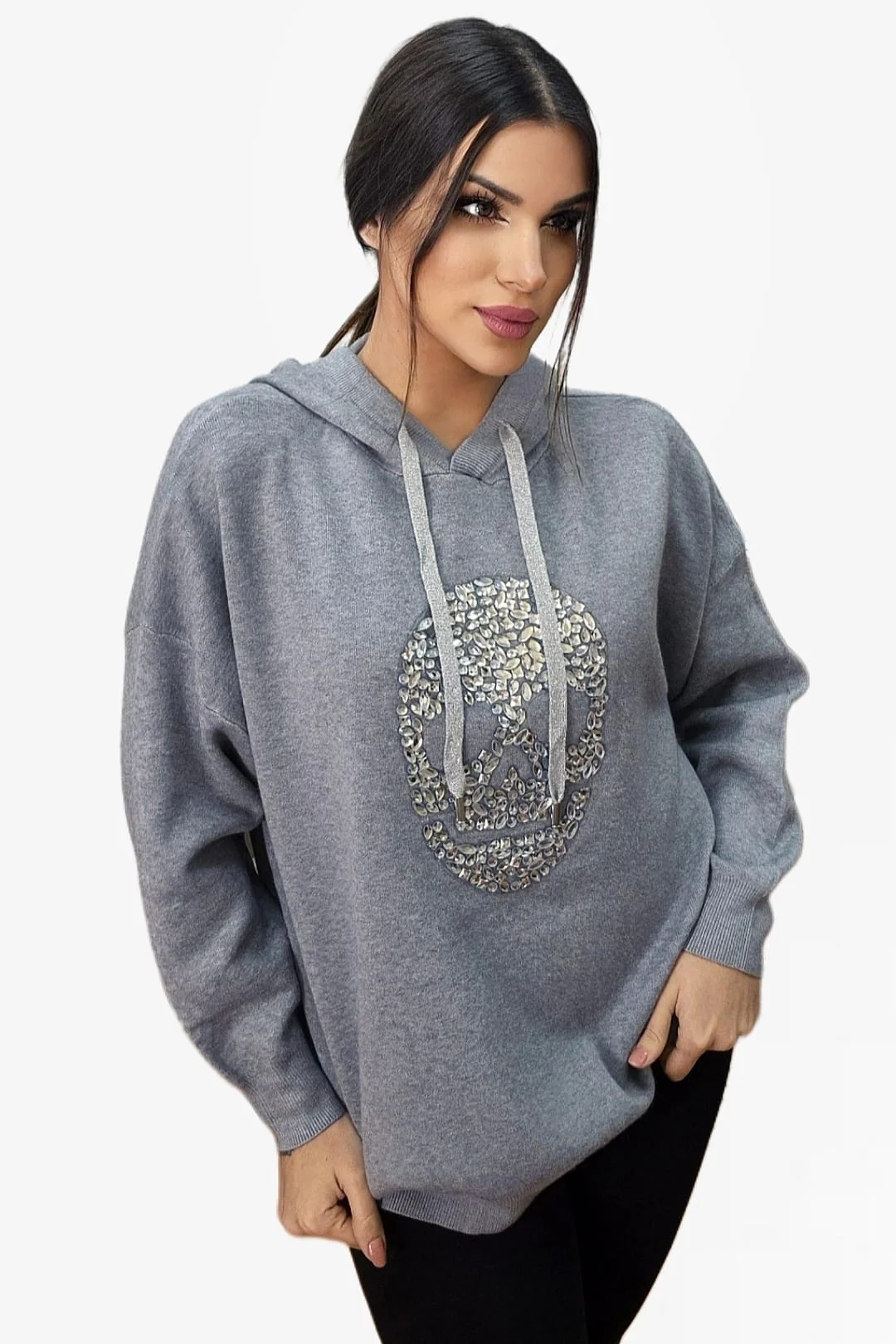 Sudadera Skull Gris - Imagen 4
