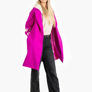 Abrigo Koker Capucha Fucsia