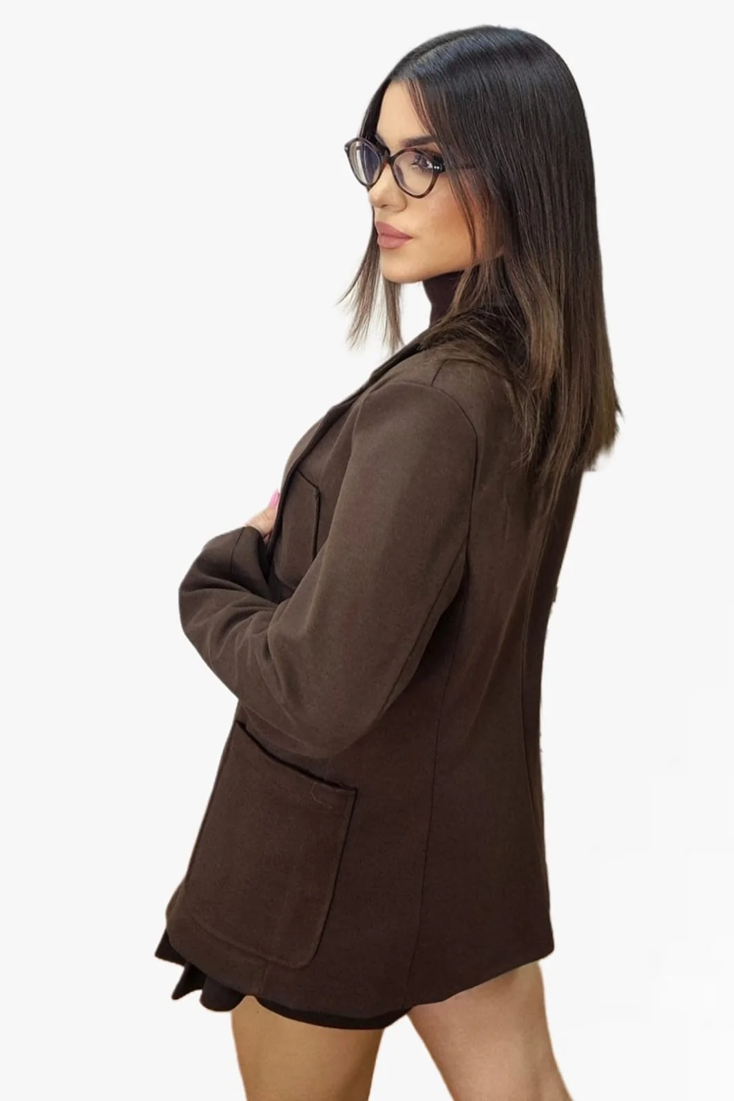 Blazer Oversize Bolsillos Marrón - Imagen 5