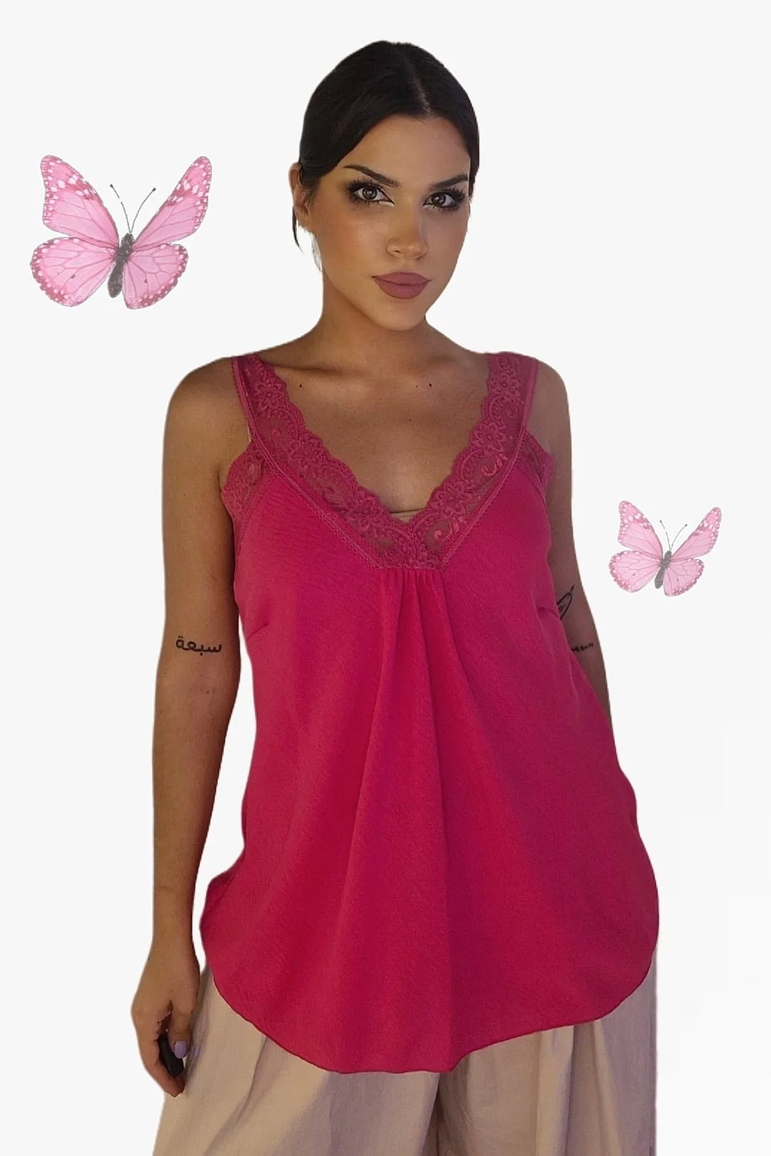 LENCERA TIRANTES UNICA FUCSIA