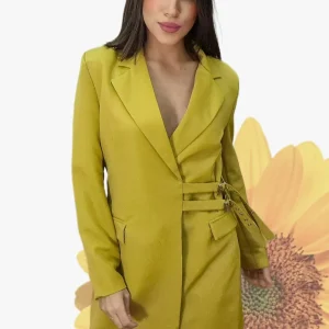 Blazer Cruzada Hebillas Verde