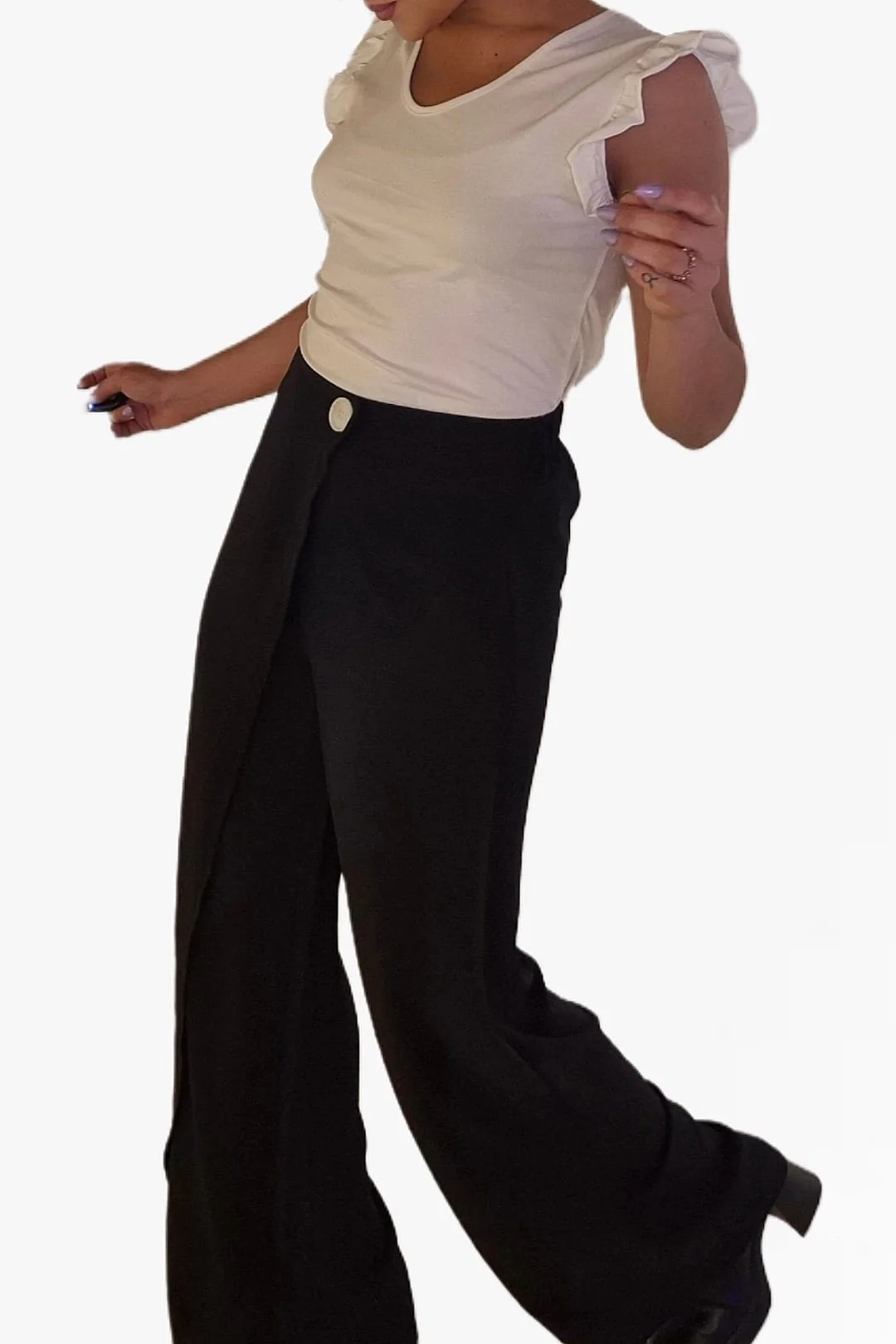 Pantalon Pareo Boton Negro - Imagen 3
