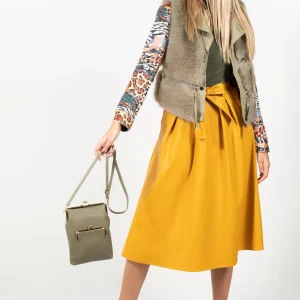 Falda Polipiel Mostaza