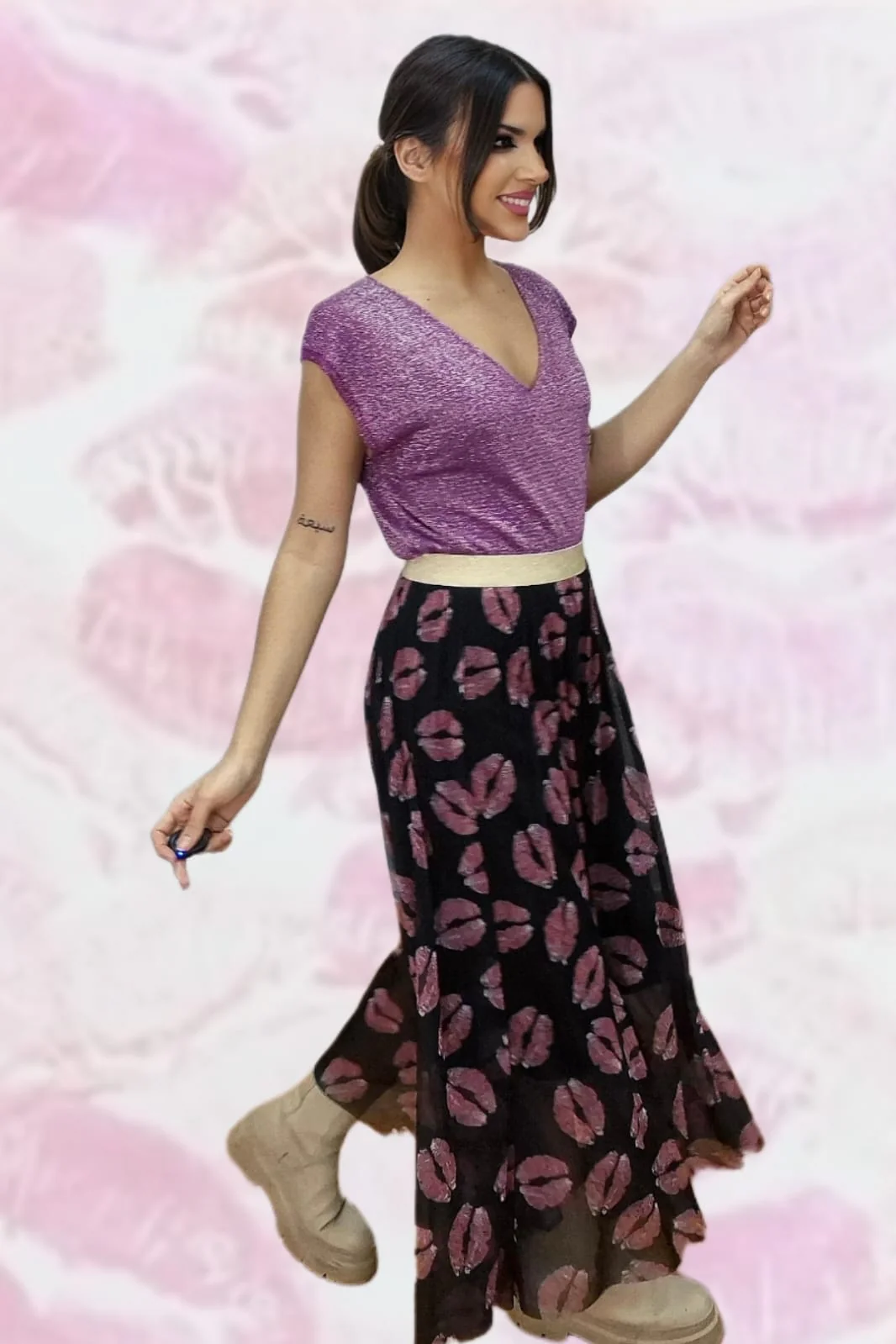 Falda Tul Kisses Negra - Imagen 5