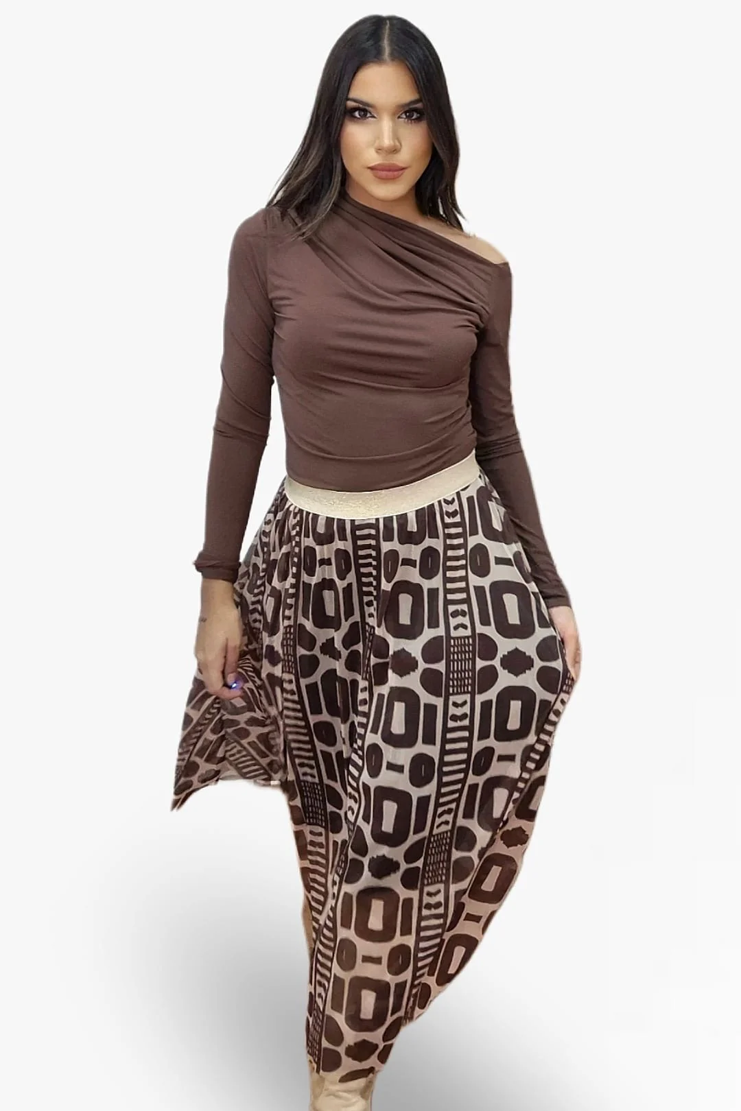 Falda Tul Maya Marrón - Imagen 3