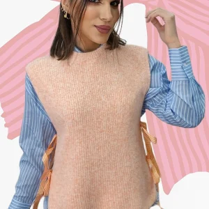 Camiseta Hombreras Lazo Lateral Naranja