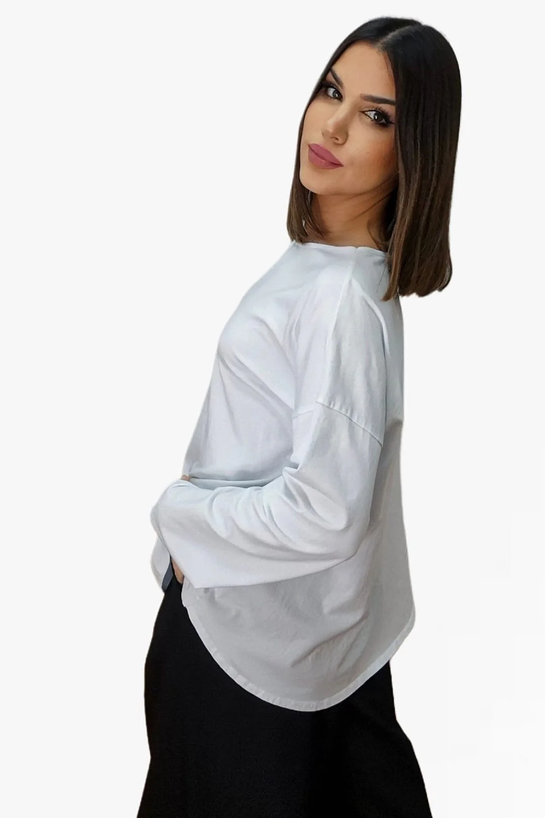 Camiseta Manga Evase Blanca - Imagen 3