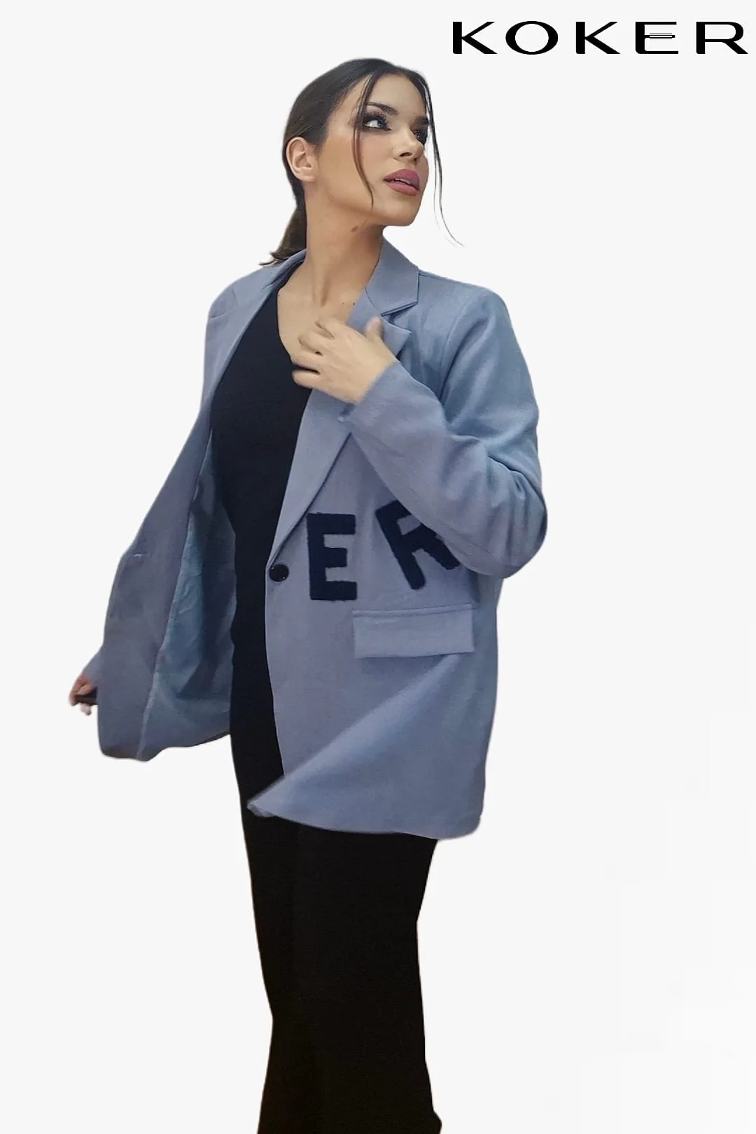 Blazer Letras Rizo Gris - Imagen 7