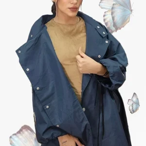 Gabardina Argollas Azul Marino