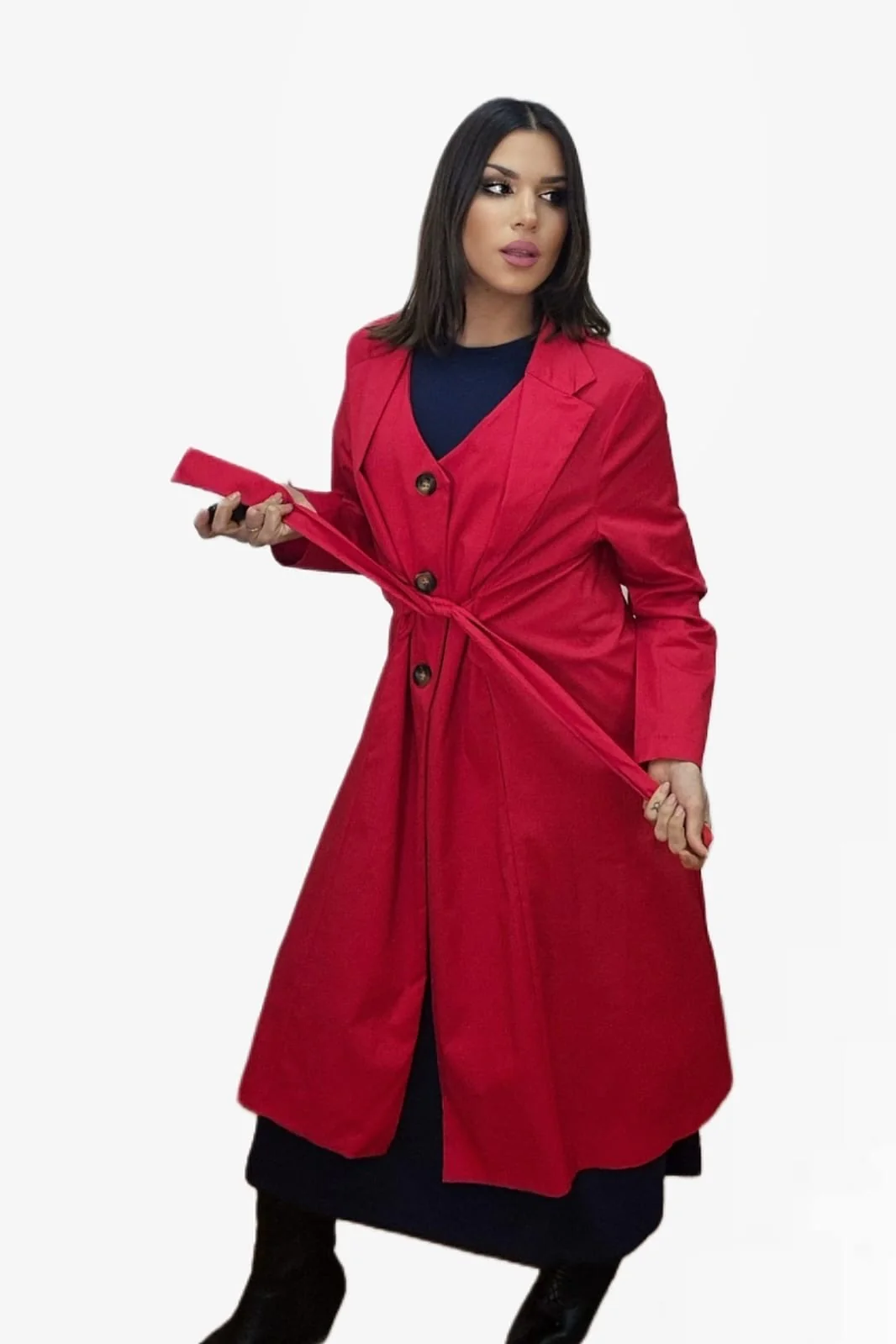 Gabardina Irregular Roja - Imagen 4