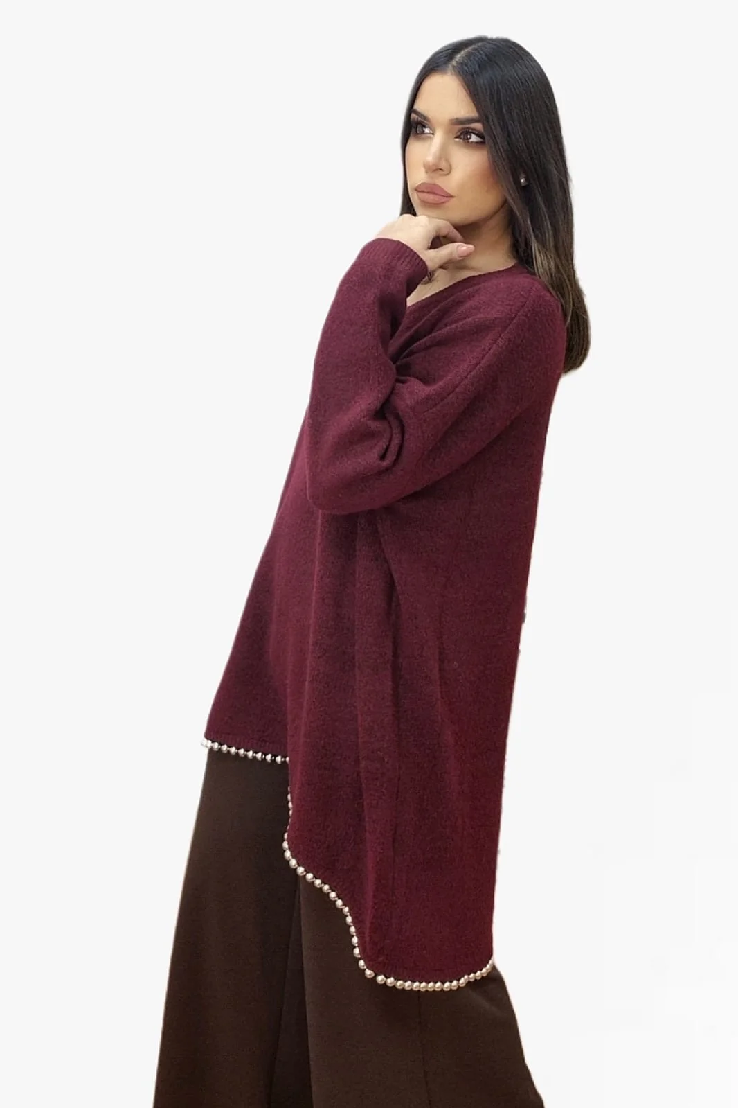 Jersey Perlas Bajo Burdeos - Imagen 5